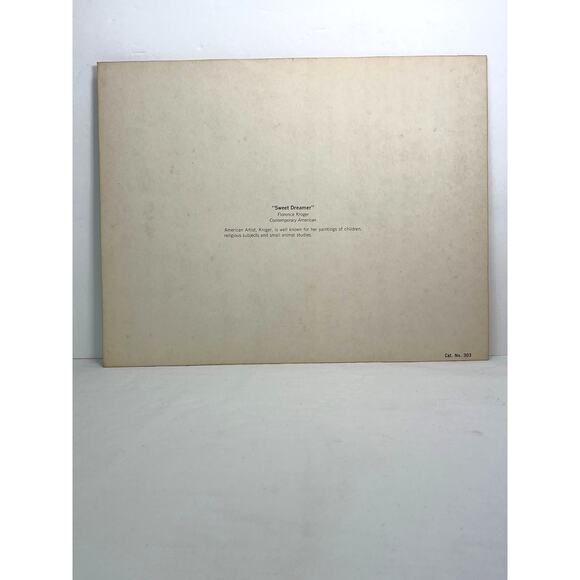 Vintage Florence Kroger Litho Print 11x14" Sweet Dreamer Baby Nursery Unisex - Picture 7 of 7